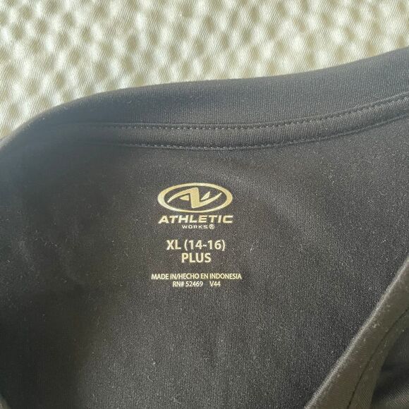 Athletic Works Girls Black Tank Top Tshirt Size XL(14-16) Plus - Picture 6 of 6